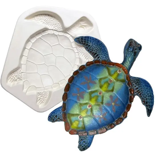 11.5" x 10.5" x 2" Large Turtle Glass Fusing Frit Kiln Mold {1}