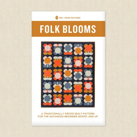 Folk Blooms Quilt (ppp 26) | Pen and Paper Patterns | Sewing Pattern {1}