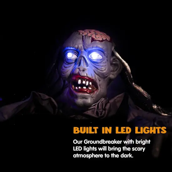 Halloween Zombie Groundbreaker with Light-Up Eyes and Creepy Sound {2}