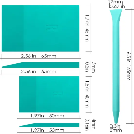 Chalk Paste Paint Kit - 6 Colors with 3 Squeegees {3}