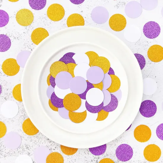 300pcs - White Purple-Gold Party Decorations Confetti {5}
