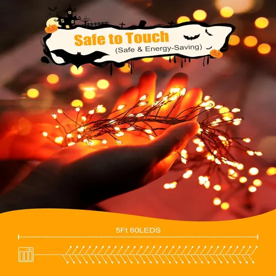 5 Feet Halloween Fairy Lights Battery Operated {3}