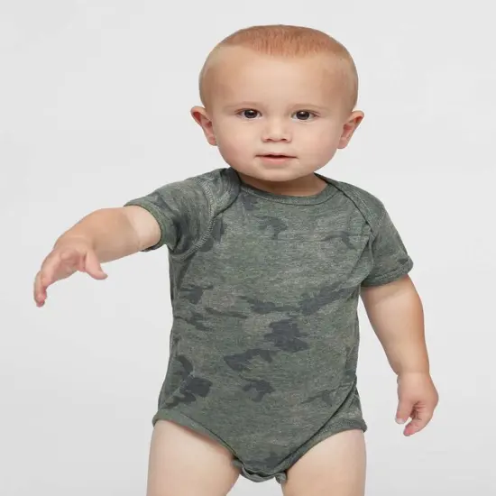 Rabbit Skins&reg; Soft Infant Fine Jersey Bodysuit - 4424 Vintage Camo {1}