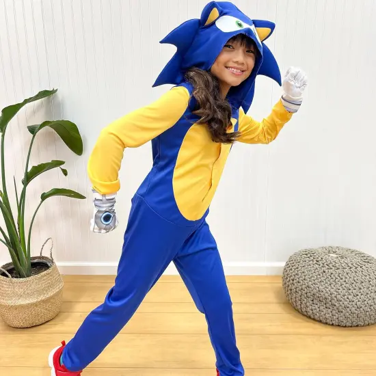 Disguise Sonic Costume for Kids, Official Sonic Prime Costume and Headpiece Small (4-6) {4}