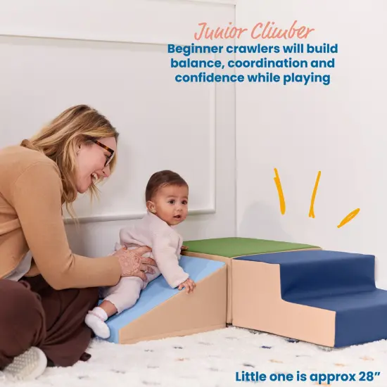 Junior Little Me Climb Crawl and Slide, Beginner Playset, 3-Piece Earthtone {3}