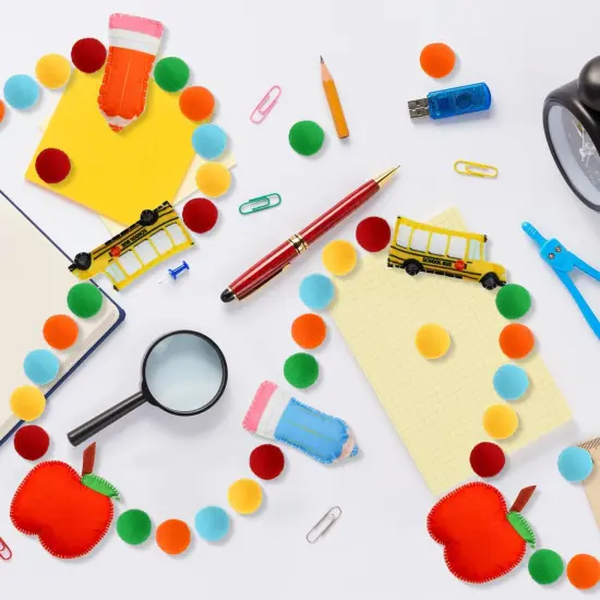 Back to School Felt Pom Banner {4}