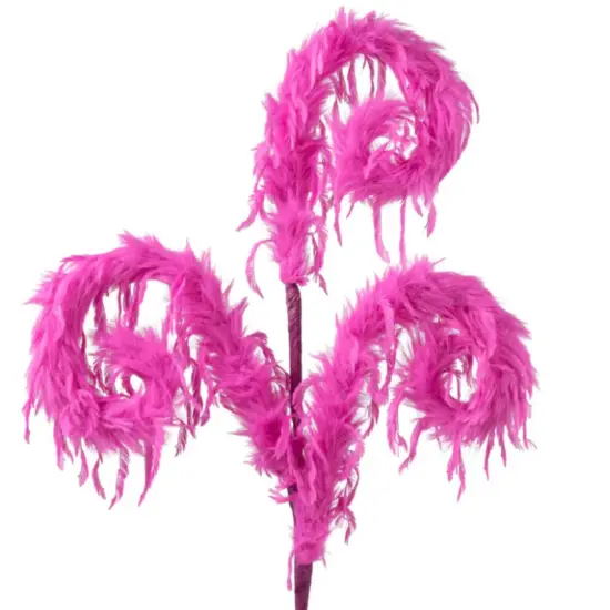 28" Furry Spiral Fuzzy Spray: Hot Pink {3}