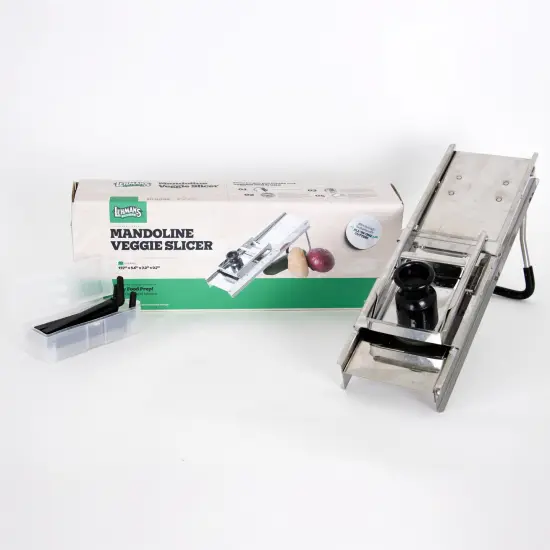 Lehman's Foldable Mandoline Veggie Slicer, Interchangeable Blades for All-In-One Vegetable Slicing, Easy to Clean, Store Flat {3}