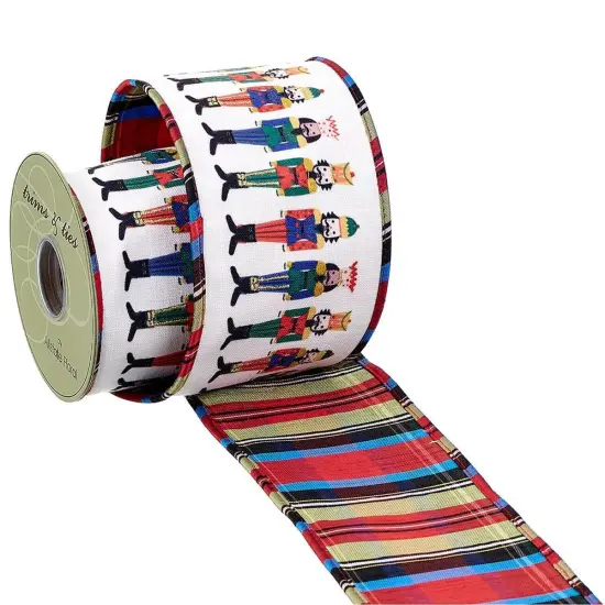 4" Nutcracker Plaid Ribbon (10 Yards) {2}