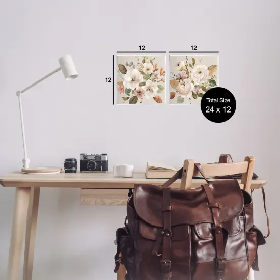 Stupell Industries Mixed Country Blooms Arrangements 2pc Wall Plaque Set By Livi Finn {3}