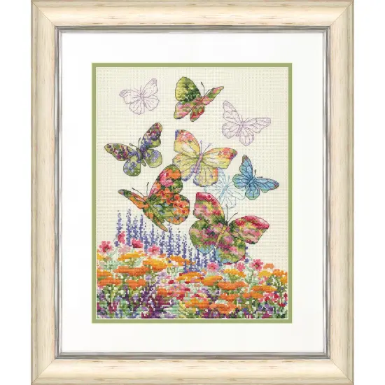 Dimensions Counted Cross Stitch Kit 10"X13"-Floral Butterfly {4}