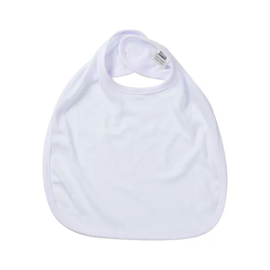 Craft Express 4-Pack Sublimation White Baby Bibs &ndash; Soft Blanks for Custom Gifts {4}