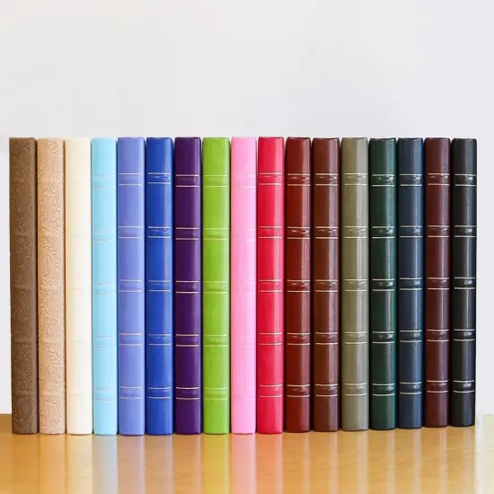 Gallery Leather Photo Album 4x6-3 Ring Binder Photo Album, 60 Pages for 120 Photos, Fillable, Can Fit 8x10 and 5x7 Photos, Handcrafted - 11.75 x 10.5 " Acadia Plum {4}