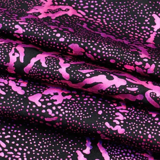 Metallic Reef Hologram Spandex Fabric Black/Multi {4}