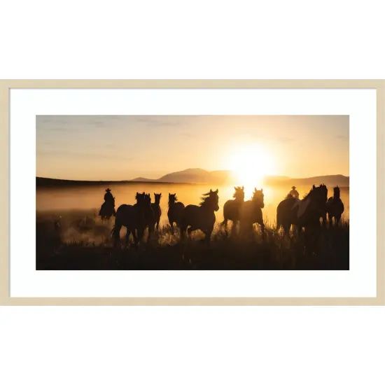 Ranch Horse Jingle by PHBurchett Wood Framed Wall Art Print {6}