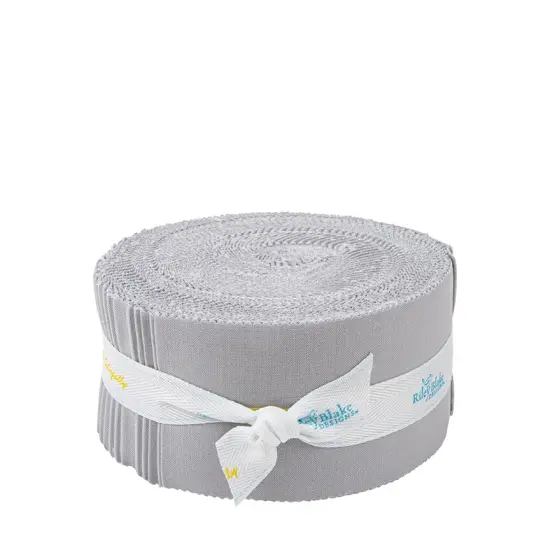 Confetti Cotton 2.5" Strip Roll (Jelly Roll / Rolie Polie) in Silver byfor Riley Blake (RP-120-SILVER-40) {1}