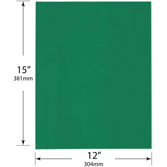 Plymor 12" x 15", Green 2 Mil Flat Open Plastic Poly Bags {3}