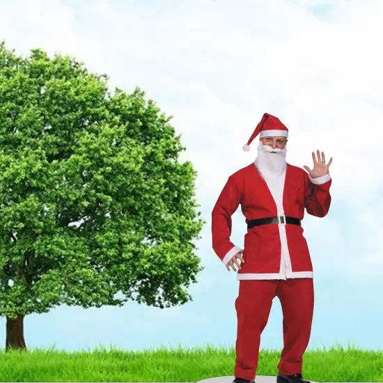 Festive Mens Pub Crawl Santa Costume Polyester for Holiday Parties and Events {3}