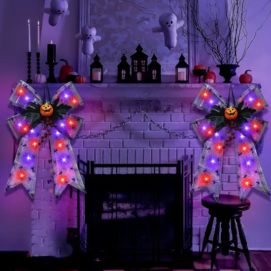 Large 22 Inch Halloween Bows {2}