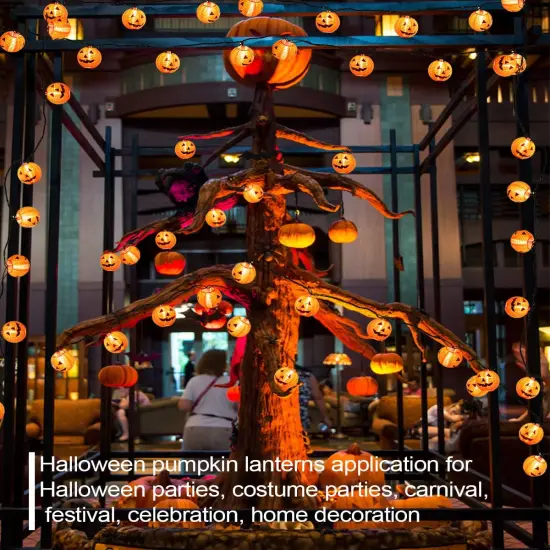 Halloween Lantern String Lights - 9.83FT (Halloween Orange) {5}
