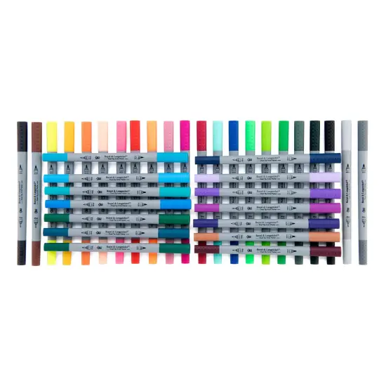 MARK-2203 | 36pc Fineliner and Brush Dual-Tip Artist Markers {5}