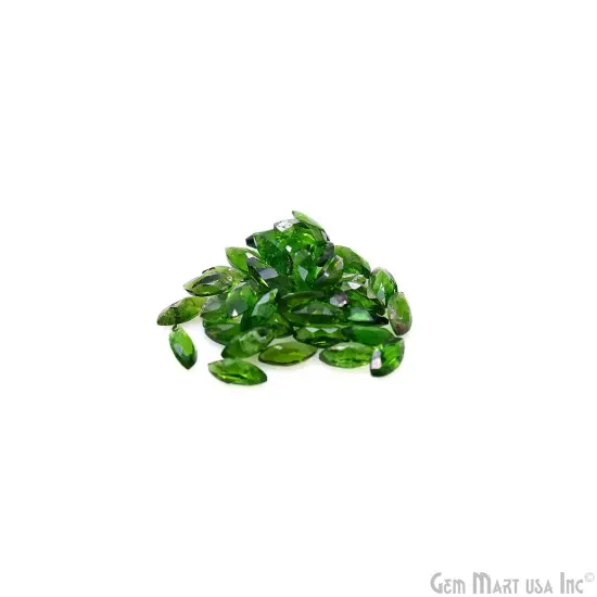 Chrome Diopside Marquise Gemstone, 6x3mm, 5 Carats, 100% Natural Faceted Loose Gems, Wholesale Gemstones {6}