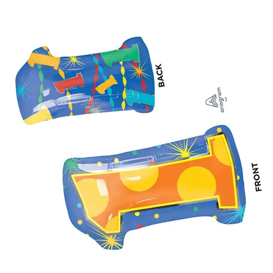 Number 1 Confetti Dots 20 Inch Foil Mylar Balloon {4}