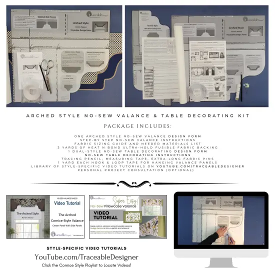Arched Cornice-Valance Kit - Use any Fabric to Make Professional Valances Without a Sewing Machine {4}