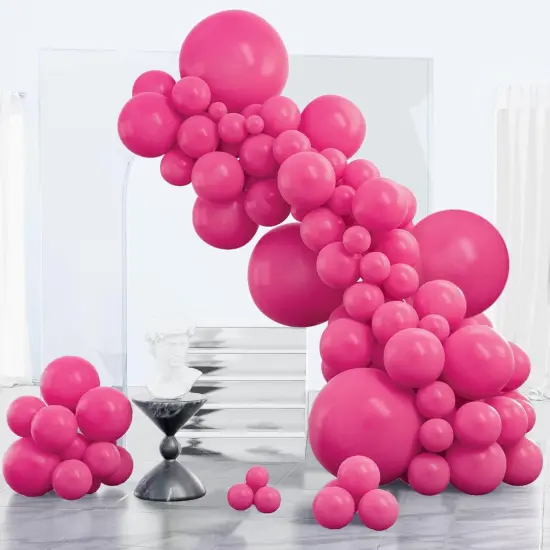 Hot Pink Balloons 152 pcs (Pink-y12) {1}
