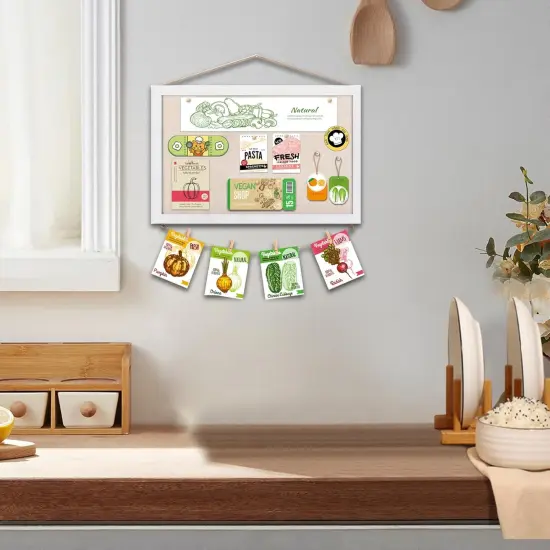 Cork Boards for Walls, 16 X 11 in Wall Mounted Photo Board(Black) {1}