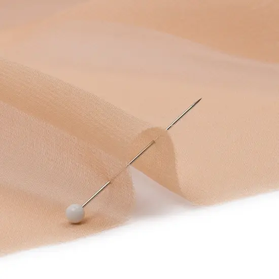 1 Yard Toasted Silk Chiffon Lightweight Sheer Solid Textile Luxury Apparel Fabric 54 Inch Width {2}