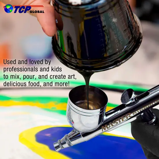 Custom Shop Pack of 50, 1 Ounce (30ml) Graduated Plastic Clear Measuring and Mixing Cups - Hold, Mix Paint, Acrylic Art Hobby Airbrush Pouring Paint {4}