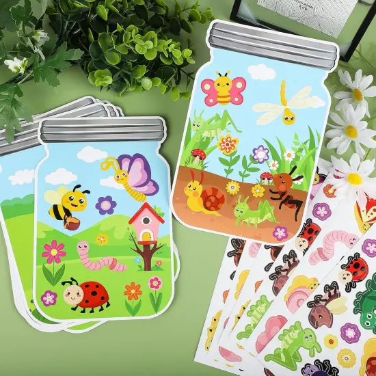 12 Packs Spring Insect Craft Kits, Make Your Own Bug Paper Craft Set, Summer DIY Art Craft Kits {3}