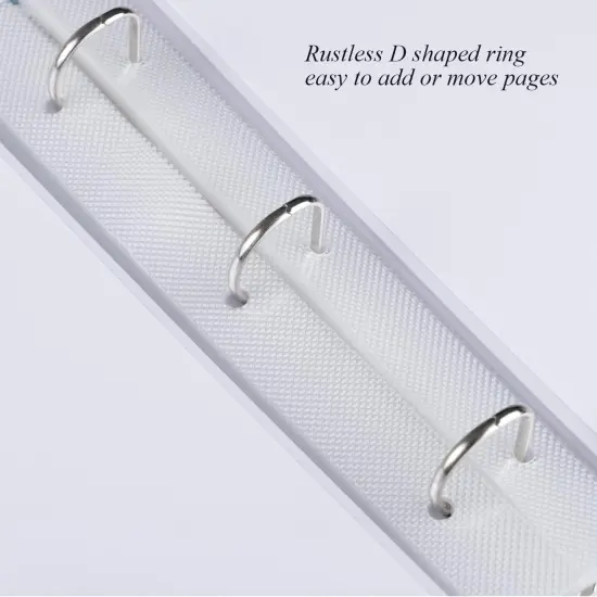 DIY Small 3 Ring Scrapbook Photo Album Journal with 30 Plastic Sleeves 60 Pages and Fabric Cover for Baby Travel Wedding Couple Anniversary Kids Adventure (Pink Cover/White Pages) {3}