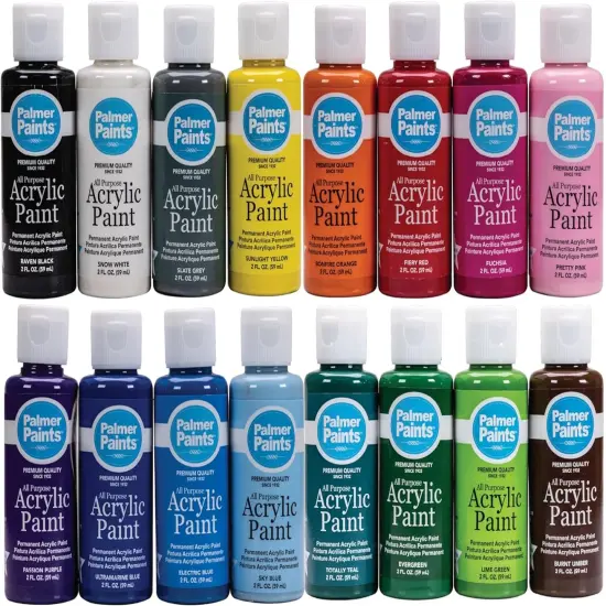 2oz 16 Color Acrylic Paint Set, Perfect Color Selection {1}