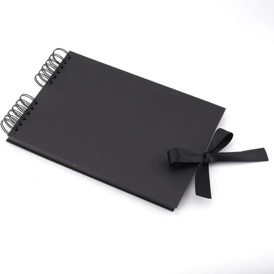 2 Pack 80 Pages Scrapbook Album, Photo Album Memory Book, Total 160 Pages - Black {4}