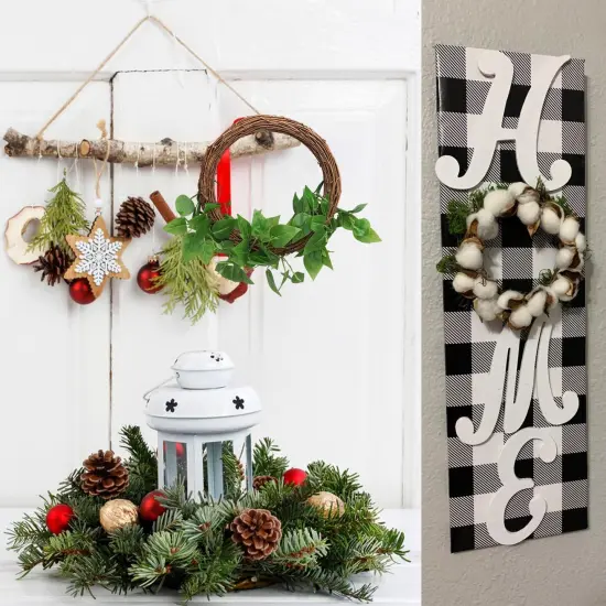 6 Pcs 12 Inch Natural Grapevine Wreath frame Set, Hand-Woven Vine Branch Wreaths for DIY Crafts, Christmas Decorations, Home & Event Styling {2}