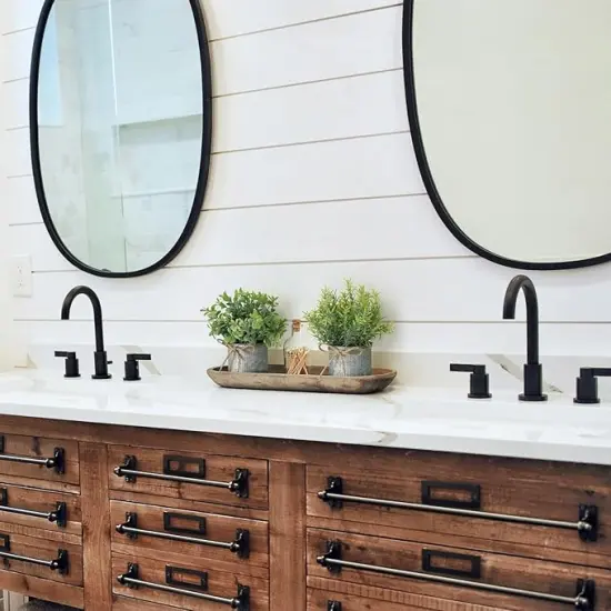 Small Fake Plants in Farmhouse Galvanized Metal Pots 3 Pack Potted Artificial Plant Eucalyptus for Laundry Room Bathroom Shelf Table Decor {3}