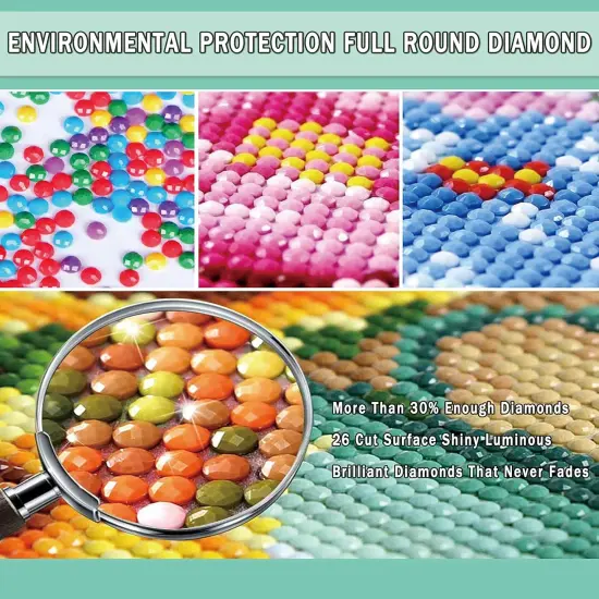 Halloween Diamond Painting Kits - 5D DIY Diamond Art for Adults and Kids - Gem Art Kits Accessories Full Drill Kit Crystal Pictures Home Wall Decor Gifts (11.8 x 15.7in) {5}