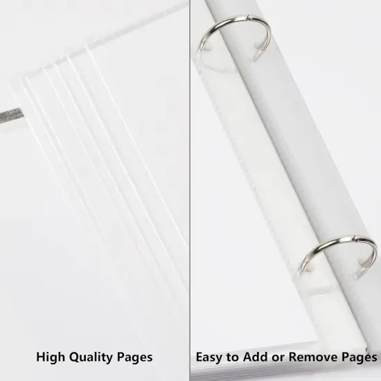 Large Scrapbook Album with 30 Sheets Plastic Sleeves and Scrap Book Paper 12x12 Inch, Linen Cover 3 Ring Photo album Scrapbooks for Wedding Baby Famliy Memory Pink {3}