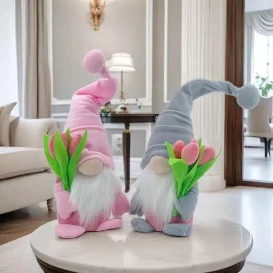 Gnome Plush Decorations Gift, 15 inch Spring Gnomes Decorations for Home,Easter Gnome Plush for Tiered Tray Decor {4}