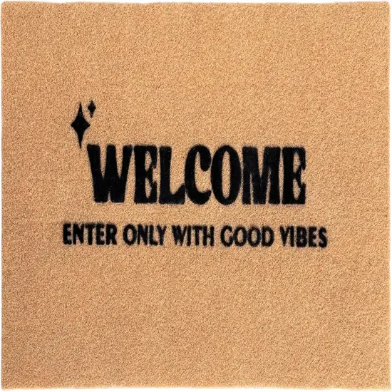 Welcome Mat Outdoor Good Vibes - Welcome Mat Ecofriendly for Front Door, Housewarming Gift {1}