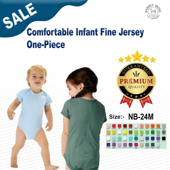 Rabbit Skins&reg; Comfortable Infant Fine Jersey One Piece Turquoise {3}