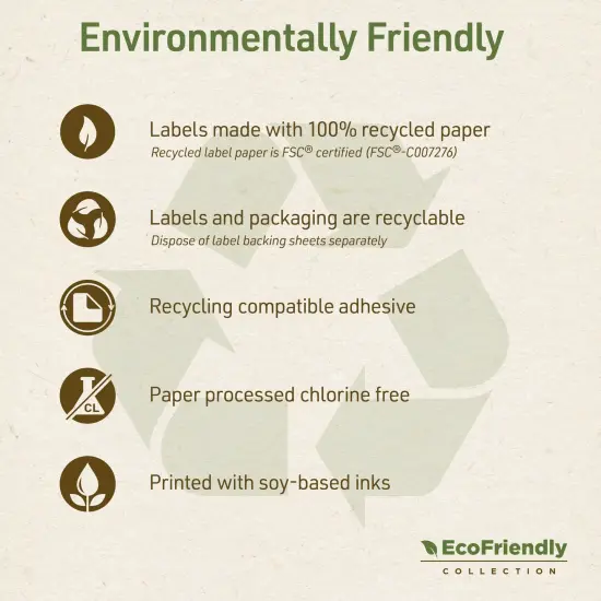 Avery EcoFriendly Recycled Shipping Labels, 5.5" x 8.5" Half-Sheet Labels, White, Permanent Adhesive, Laser & Inkjet Printers, 20 Printable Labels (48808) {4}