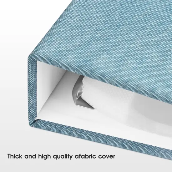 Large 3 Ring DIY Scrapbook Photo Album with 30 Plastic Sleeves 60 Pages Blank Scrapbooks {3}