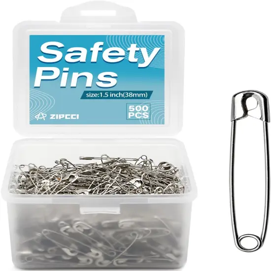 500 Pcs ZIPCCI 1.5 inch Safety Pins,Small Safety Pins {1}