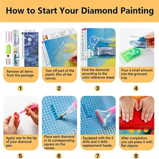 Arizona Desert Diamond Painting DIY 5D, Numbering Kit, Native America Crystal Rhinestone Diamond Painting Mountain Landscape Pictures Cacti Plants Artwork Home Decor {1}