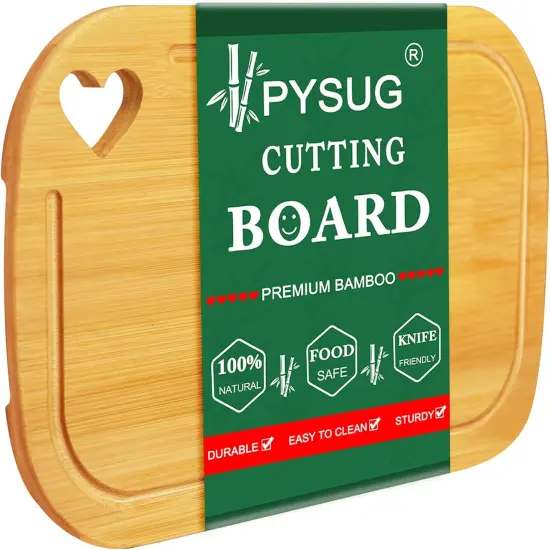 Small Wooden Cutting Board, Mini Light weight Wooden Cutting Board, Meat Cutting Board with Juice Grooves, Thick Chopping Board for Meat, Kitchen Gadgets Gift, Housewarming Gift（13 X 6in） {1}