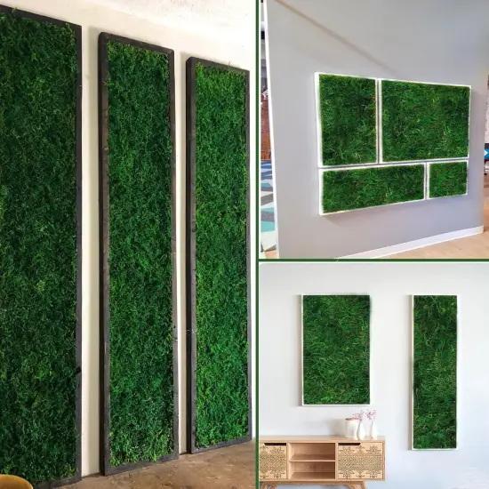 Moss Table Runner Dried Moss for Crafts Green Moss Roll for Fairy Gardens Wedding Woodland Decor 12" x 106" Preserved Moss Mat for Table Decoration Moss Carpet for Moss Grass Wall {2}