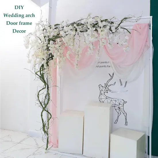 Yards Green Vines Garland Artificial Ivy Garland Foliage Green Leaves Fake Vine Leaf Hanging Plants for Wedding Party DIY Green Leaves Headband Headbands Vines {4}